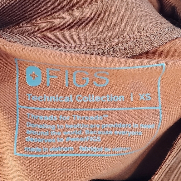 FIGS Technical Collection brown scrub pants XS - Picture 6 of 16